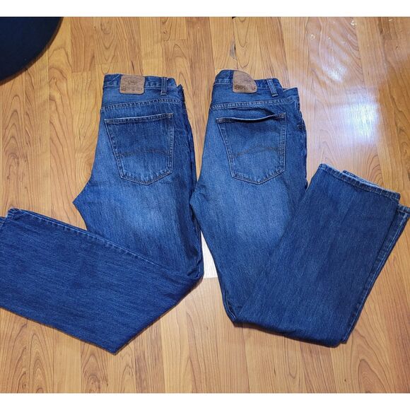 Lot of 2 Aeropostale Essex Straight Men's Jeans 34x33 100% Cotton Heavyweight - Picture 8 of 8